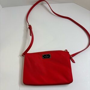 Kate Spade New York Red Crossbody Zippered Nylon Bag
